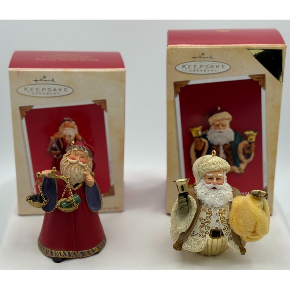 (2) Hallmark Keepsake Ornaments - Jolly Old Kris Jingle - The Decision